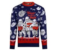 Star Wars Trooping Through The Snow Christmas Jumper for Men, S, Blue