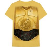 Star Wars Unisex Adult C-3PO Chest T-Shirt - Yellow - Yellow - M