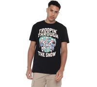 Star Wars Retro Troopin' Through The Snow T-Shirt, Black | Size: 4XL Star Wars Black 4XL