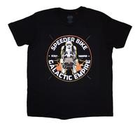 Star Wars Unisex T-Shirt Speeder Bike Galactic Empire Black (M)