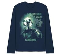 Star Wars Unisex The Mandalorian Bring You in Cold Quote Unisex Long Sleeve T Shirt, Navy T-Shirt