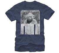 STAR WARS Unisex's shirt스타워즈-지혜의 말씀 티셔츠星球大战-智慧的文字 Words of Wisdom T 恤ستار وورز-تي شيرت ووردز اوف ويسدوم T-Shirt, Premium Navy Heather, S