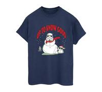 Star Wars Women's Up To Snow Good Boyfriend T-Shirt in Navy | Size: XL Star Wars Navy XL