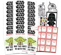 Star Wars Valentine's Day Classroom Gift Exchange Set - 24 Star Wars Mini Activity Books for School, Valentine's Day, Kids, Party Favors