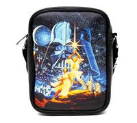 Star Wars Vegan Leather Crossbody Backpack for Men and Women with Adjustable Strap, A New Hope Style A Movie Poster, Black, Black, 8.0" x 6.0"