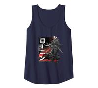 Star Wars: Visions Anime The Duel Ronin Japanese Samurai Tank Top, Women, Navy Blue, Medium