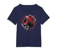 Star Wars Visions Vader Samurai Circle T-Shirt, Women's Plus, Navy Blue, 2X