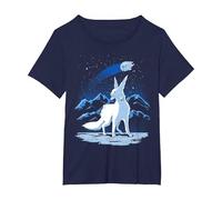 Star Wars Vulptex and Millennium Falcon T-Shirt, Women's Plus, Navy Blue, 5X