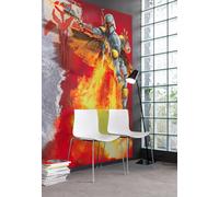 STAR WARS Boba Fett photo WALLPAPER huge size 72x100inch red orange