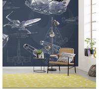 Star Wars wallpaper 157x110 inch complete Wall Mural giant navy blue bedroom art