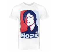 Star Wars White Luke Skywalker Short Sleeved T-Shirt Mens