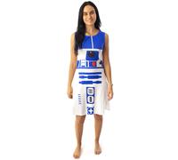 Star Wars R2D2 Costume Dress Women's Ladies Cosplay Droid White Clothing