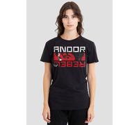 Star Wars Women's Andor Rebel Spy T-Shirt, Black | Size: Medium Star Wars Black M