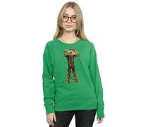 Star Wars Women's Chewbacca Christmas Lights Sweatshirt Medium Irish Green