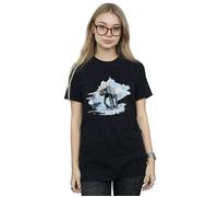 Star Wars Women's Christmas AT-AT Reindeer Cotton Boyfriend T-Shirt in Black | Size: XL Star Wars Black XL