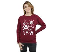 Star Wars Women's Christmas Drations Sweatshirt in Burgundy | Size: Medium Star Wars Burgundy M