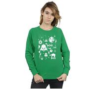 Star Wars Women's Christmas Drations Sweatshirt in Green | Size: Medium Star Wars Green M