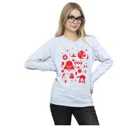Star Wars Women's Christmas Drations Sweatshirt in Grey | Size: XL Star Wars Grey XL