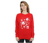 Star Wars Women's Christmas Drations Sweatshirt in Red | Size: Small Star Wars Red S