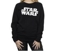 Star Wars Women's Christmas Logo Sweatshirt in Black | Size: Large Star Wars Black L