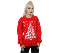 Star Wars Women's Christmas Tree Sweatshirt in Red | Size: XS Star Wars Red XS