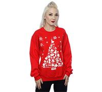 Star Wars Women's Christmas Tree Sweatshirt Medium Red