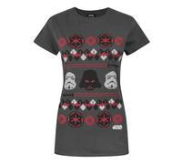 Star Wars Women's Adult Short Sleeved T-Shirt (Charcoal) in Grey | Size: Small Star Wars Grey S