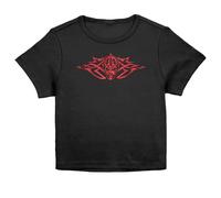 STAR WARS Women's Diamond Darth Junior's Baby Crop Tee, Black, M