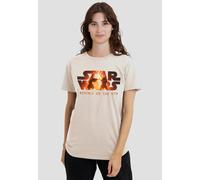 Star Wars Women's : Episode III Revenge Of The Sith Anakin & Obi-Wan Lava Logo T-Shirt, Natural in Beige | Size: 2XL Star Wars Beige 2XL