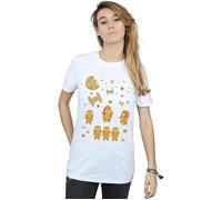 Star Wars Women's Gingerbread Empire Cotton Boyfriend T-Shirt in White | Size: 3XL Star Wars White 3XL