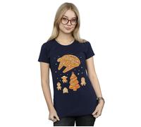 Star Wars Women's Gingerbread Rebels Cotton T-Shirt in Navy | Size: Medium Star Wars Navy M
