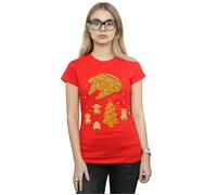 Star Wars Women's Gingerbread Rebels Cotton T-Shirt in Red | Size: Medium Star Wars Red M
