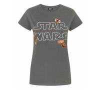 (Small) Star Wars Short Sleeved T-Shirt (Womens Grey)