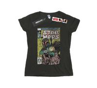 (S, Light Graphite) Star Wars Womens/Ladies Boba Fett Comic Cotton T-Shirt