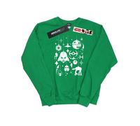Star Wars Womens/Ladies Christmas Decorations Sweatshirt (Irish Green) - Size Medium