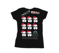 (S, Black) Star Wars Womens/Ladies Christmas Humbug Cotton T-Shirt