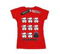 (XXL, Red) Star Wars Womens/Ladies Christmas Humbug Cotton T-Shirt