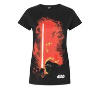 Star Wars Womens/Ladies Darth Vader Lightsaber T-Shirt / N/A N/A NS4259