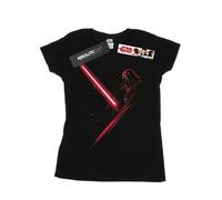 Star Wars Womens/Ladies Darth Vader Shadow Cotton T-Shirt - Black - Black - XS