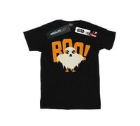 Star Wars Womens/Ladies The Last Jedi Halloween Ghost Porg Cotton Boyfriend T-Shirt - Black - Black - 5XL