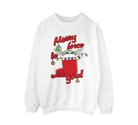 Star Wars Women's Merry Force Be With You Sweatshirt in White | Size: 5XL Star Wars White 5XL