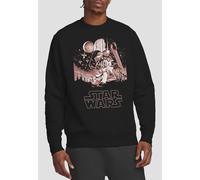 Star Wars Women's Pink Vintage Poster Sweatshirt, Black | Size: Small Star Wars Black S