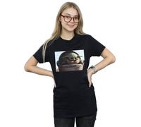 Star Wars Women's The Mandalorian Don´t Make Me Cotton Boyfriend T-Shirt in Black | Size: 2XL Star Wars Black 2XL