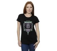 Star Wars Women's The Mandalorian Fierce Warrior Patch Cotton T-Shirt in Black | Size: Medium Star Wars Black M