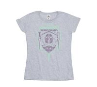 Star Wars Women's The Mandalorian Fierce Warrior Patch Cotton T-Shirt in Grey | Size: Medium Star Wars Grey M