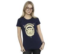 Star Wars Women's The Mandalorian Grogu Force Sensitive Cotton T-Shirt in Navy | Size: XL Star Wars Navy XL