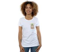 Star Wars Women's The Mandalorian The Child Cargo Pocket Cotton T-Shirt in White | Size: Medium Star Wars White M