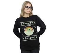Star Wars Women's The Mandalorian The Child Christmas Sweatshirt Black Large