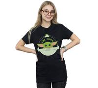 Star Wars Women's The Mandalorian The Child & Frog Cotton Boyfriend T-Shirt in Black | Size: Medium Star Wars Black M