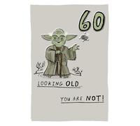 Star Wars Yoda 60th Birthday Card, Looking Old You Are Not, Humorous Design